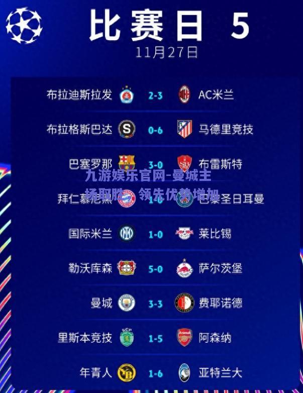 九游娱乐官网-曼城主场取胜，领先优势增加